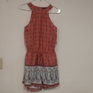 Dusty Rose High Neck Romper